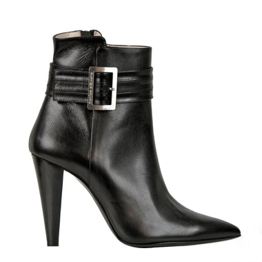 Daniela black - Black leather ankleboots