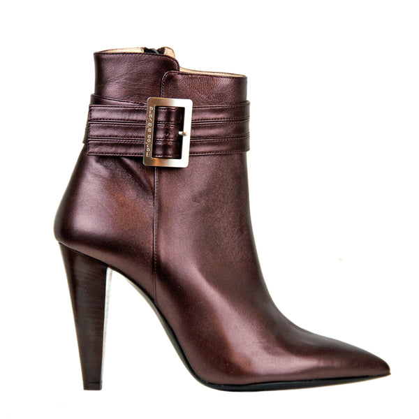 Daniela bronze - Bronze leather ankleboots