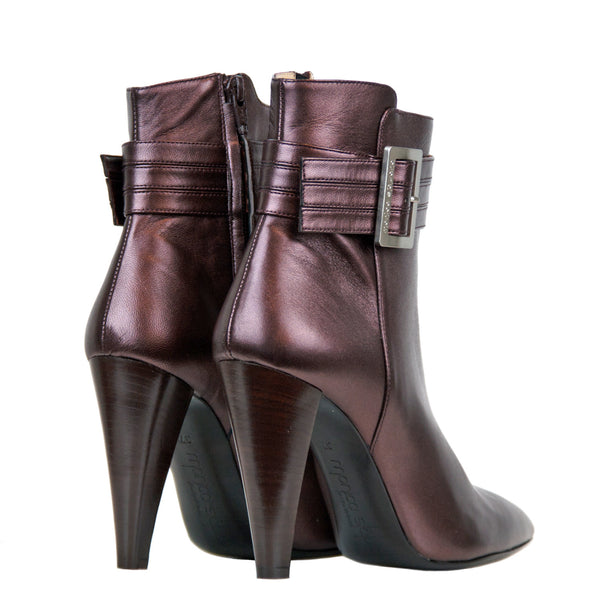 Daniela bronze - Bronze leather ankleboots