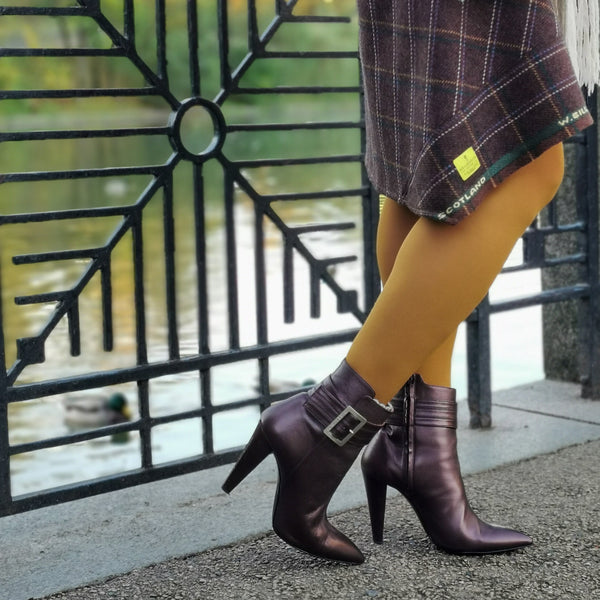 Daniela bronze - Bronze leather ankleboots