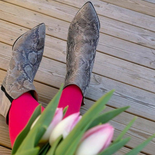 Elena snake - Snake print ankle boots