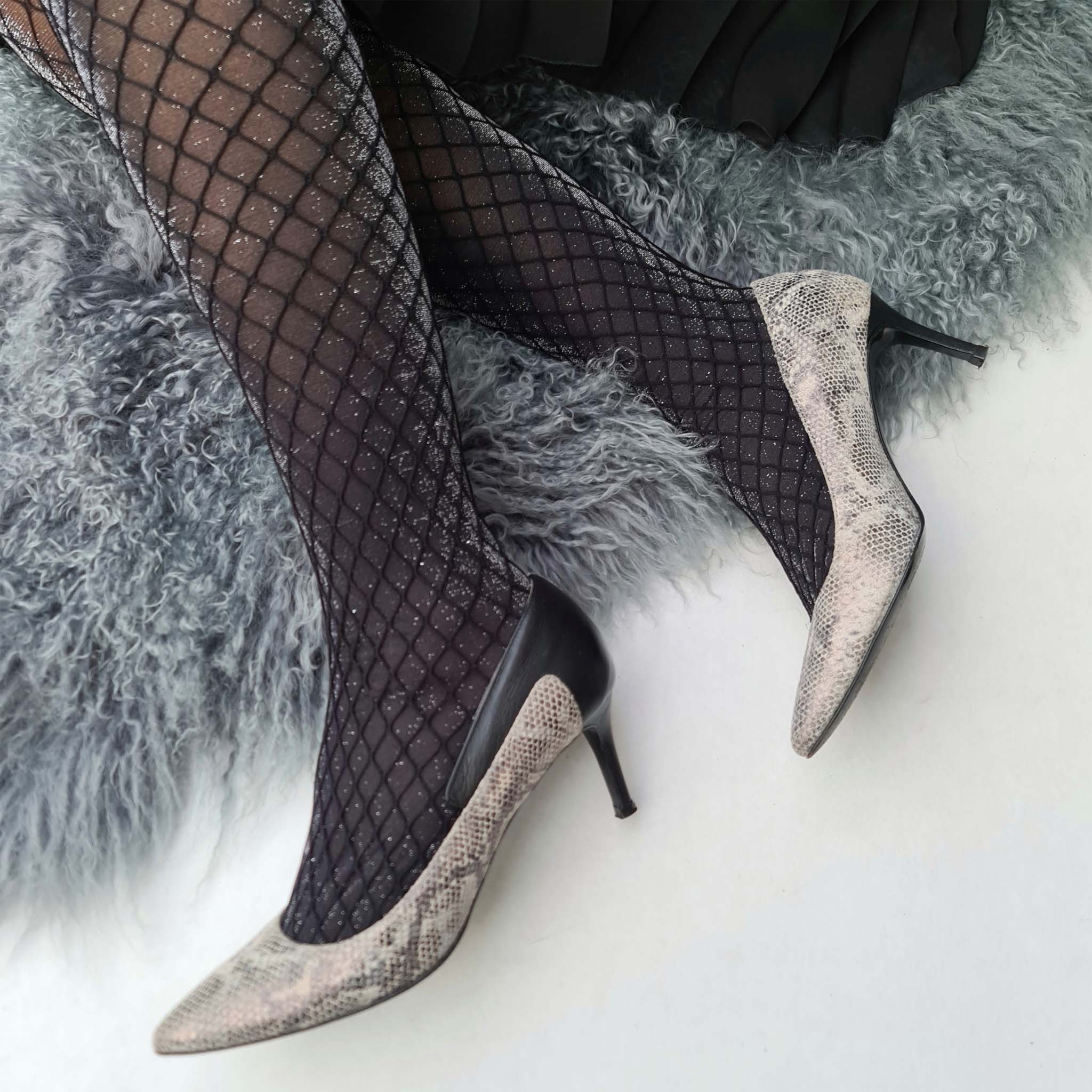 Elisabetta snake Snake print leather pumps