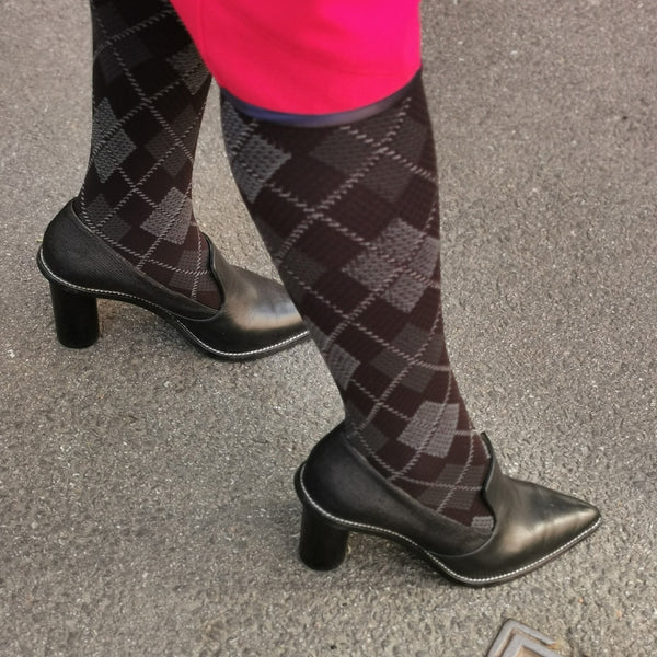 Emilia black - Black heeled loafers