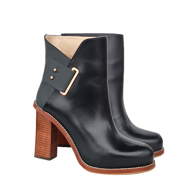 Evalina olive - Olive grey statement boots