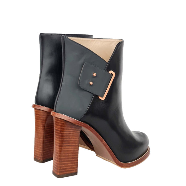 Evalina olive - Olive grey statement boots