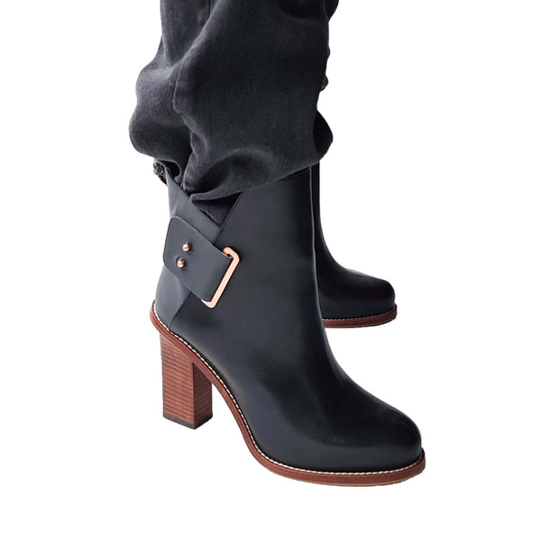 Evalina olive - Olive grey statement boots