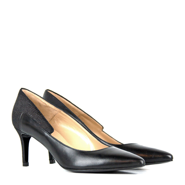 Elisabetta black - Black leather pumps
