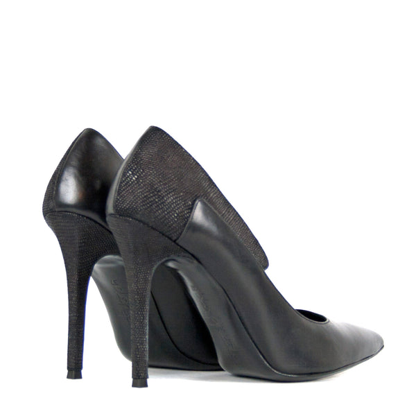 Sorte skinnpumps