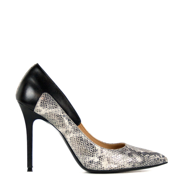 Elsa snake - Snake print leather pumps