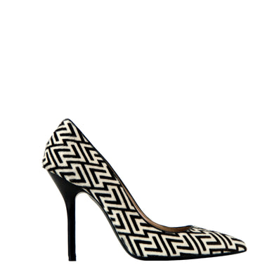 Diana print - Black and white pumps